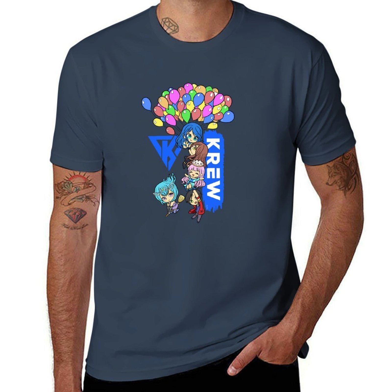 Krew And Balloons Tshirt Summer Casual Loose Tshirt S