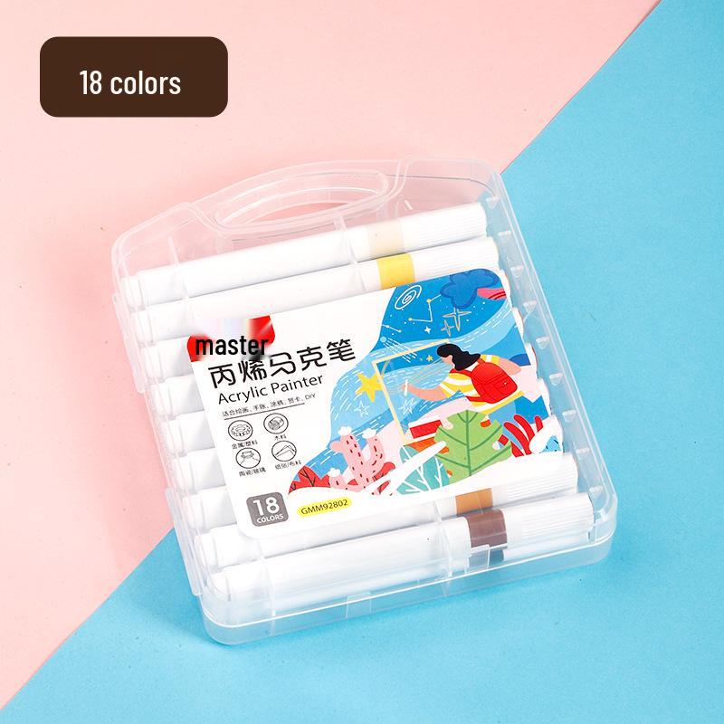 Master Soft Tip Acrylic Markers & Layerable Color Pencils with Art Brushes for Kids