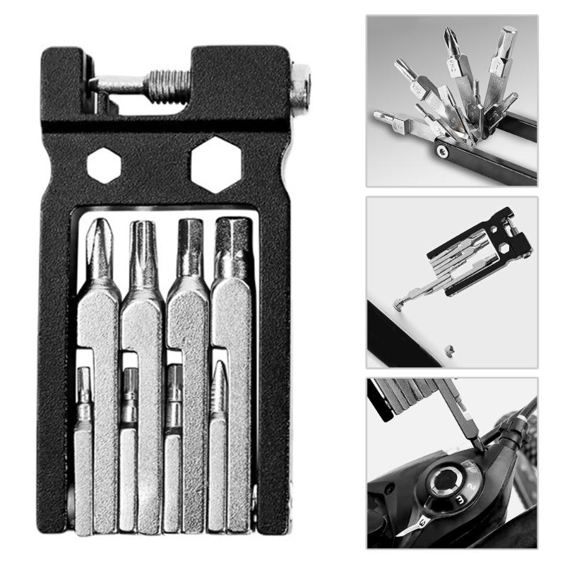 Bicycles Multiple Tool Heavy Duties Pocket Sized High Strength 20 in 1 Multifunction Bike Wrench Chain Maintenance Tool