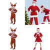 Premium Quality Christmas Cosplay Costume W/deer Head Hat For Kids