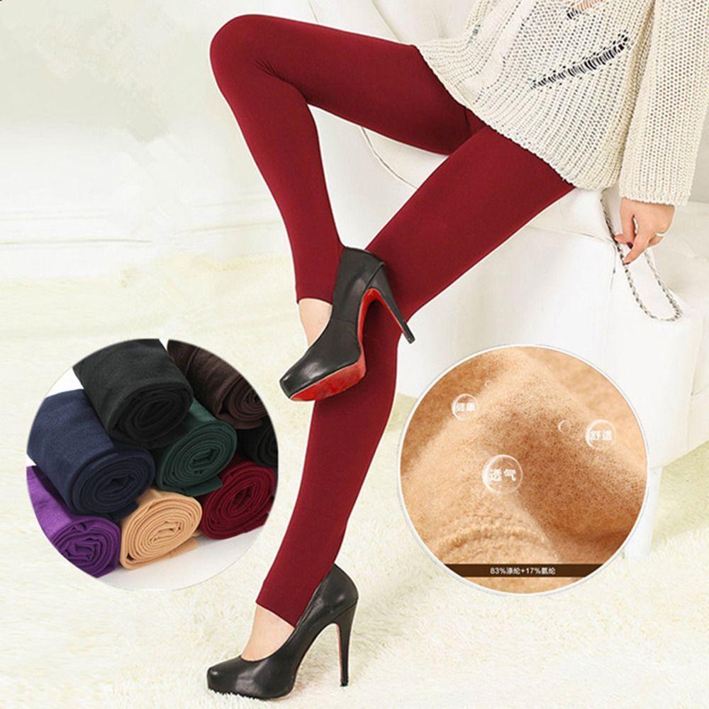 Comfortable Soft Seamless For Girl Fleece Winter Leggings Tights Women Stockings Elastic Pantyhose