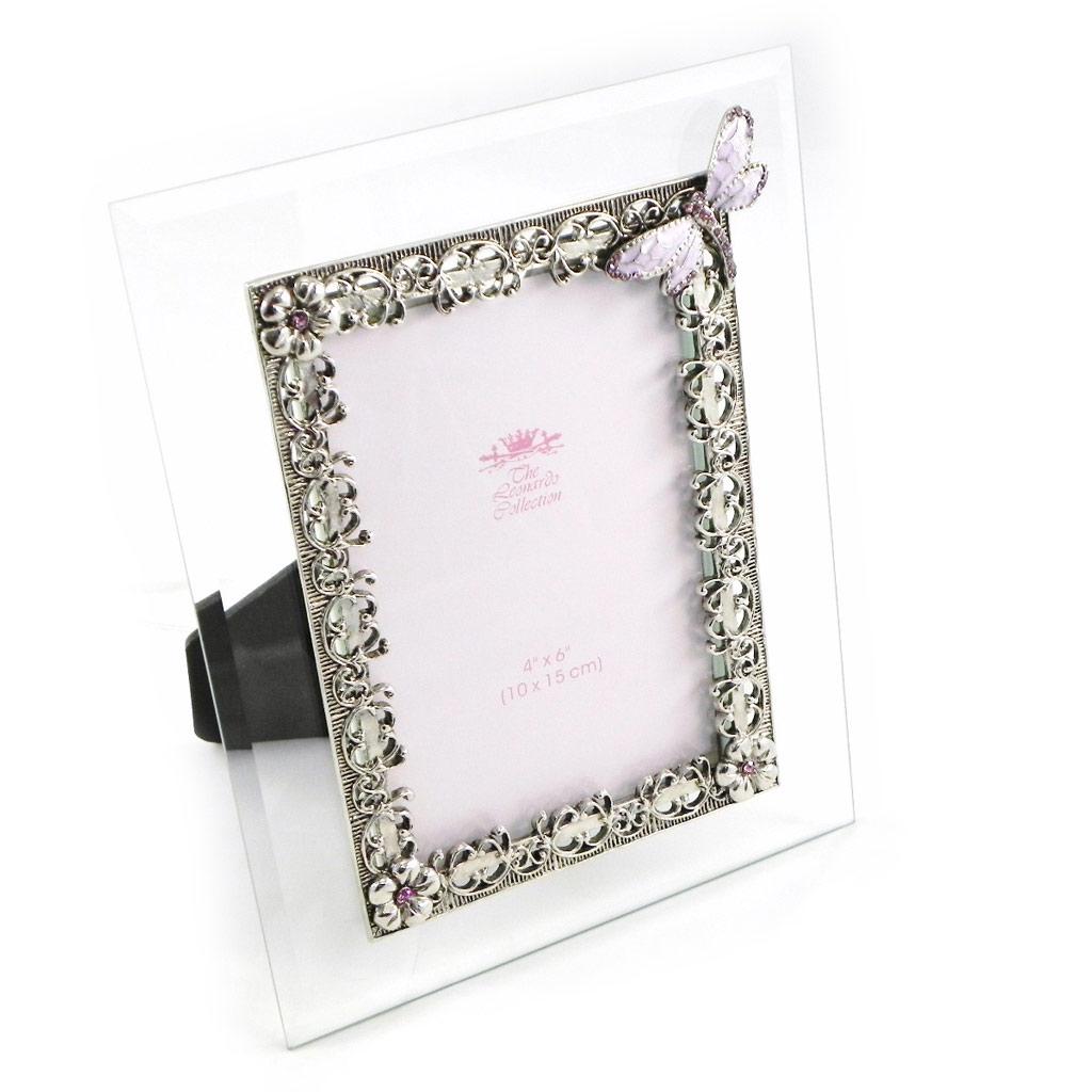 Les Trésors De Lily [H5601] - Purple 'Silk Dragonfly' Photo Frame