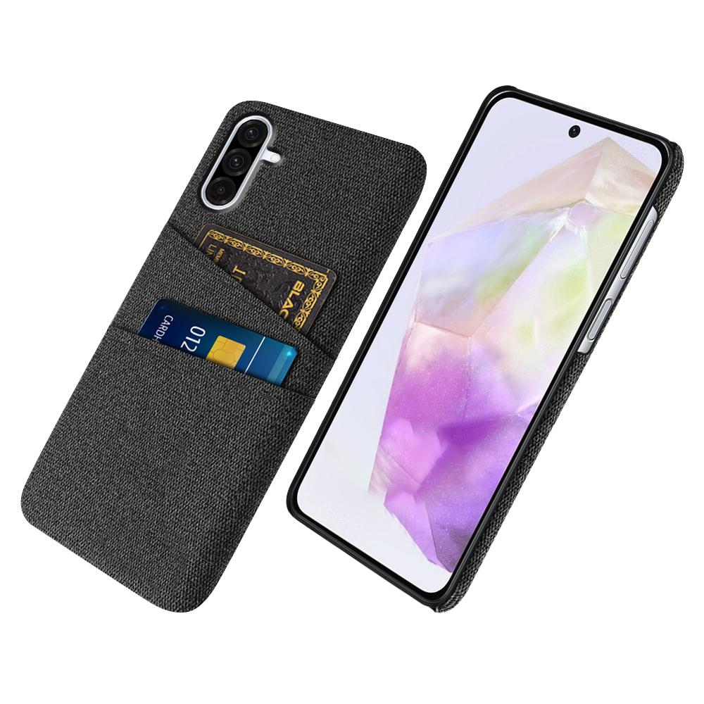 

For Samsung Galaxy A36 5G Case Cloth + Hard PC Phone Cover with Dual Card Slots A