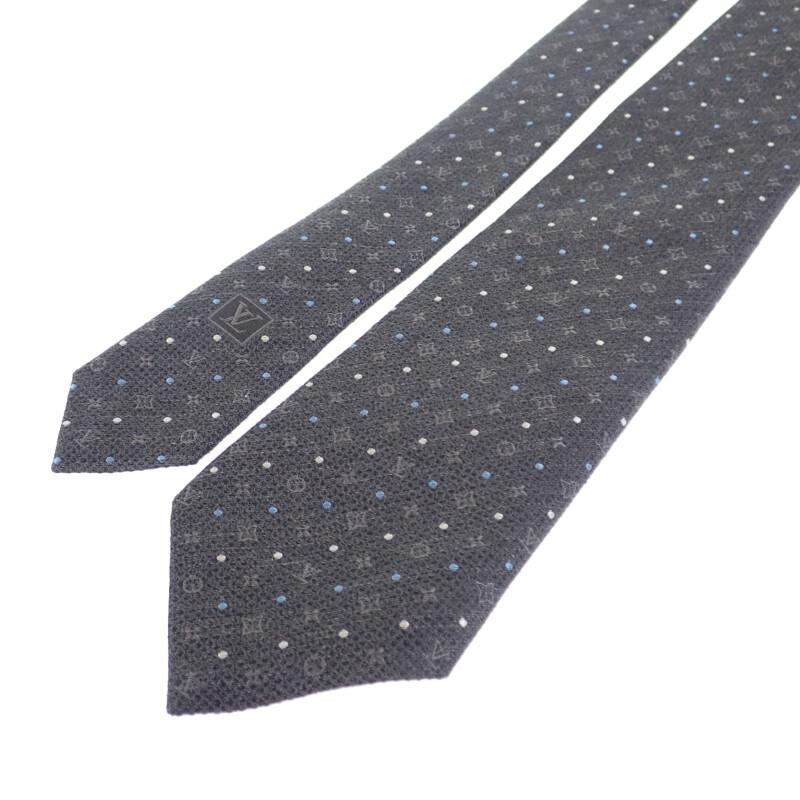Louis Vuitton M79111 Krawatte grau Seide/Baumwolle Herren