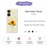 For Xiaomi Redmi Turbo 4 5G/Poco X7 Pro 5G Case Golden Butterfly Sunflower Pattern Printing Straight Edge TPU Phone Back Cover