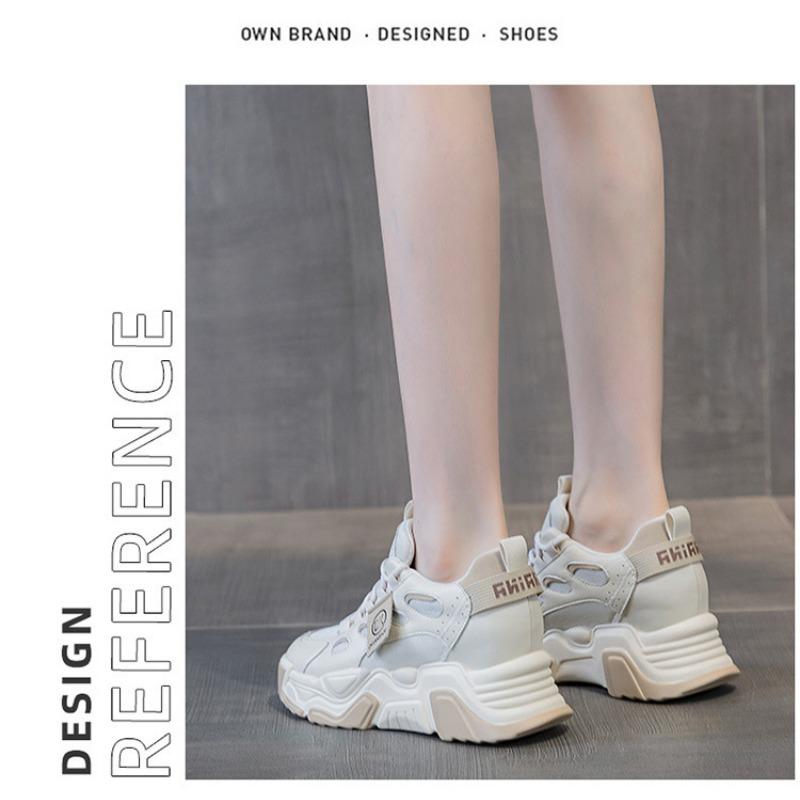 Women's Shoes Daddy Shoes, Mid-top Hundred Comfortable Muffin, Thick Bottom Within The High Casual Shoes