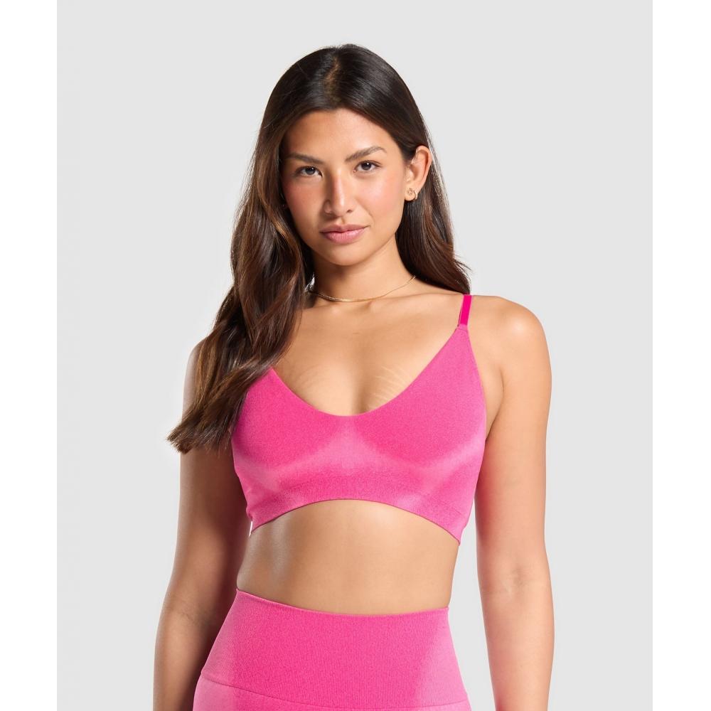 

GYMSHARK Blur Бесшовный бюстгальтер без косточек Valley Pink Fetch Pink B9A2F KB7J