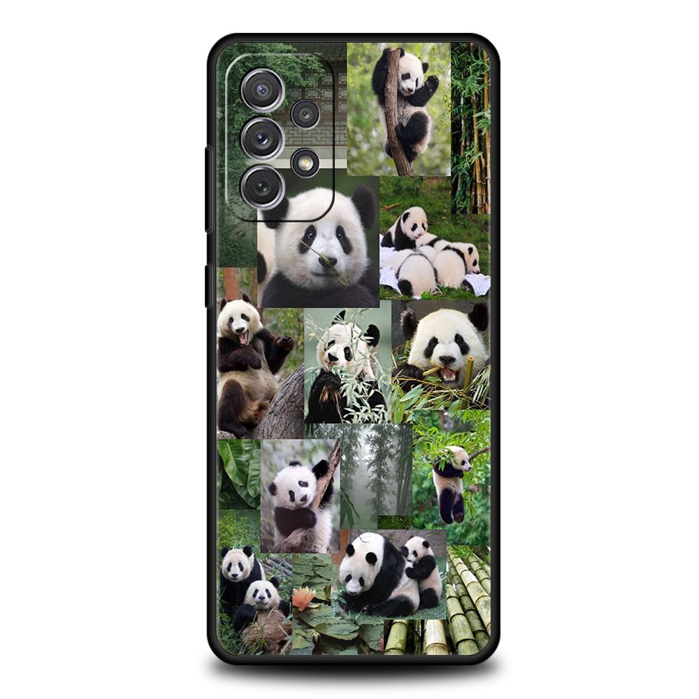 Phone Case For Samsung Galaxy A15 A13 A35 A55 A51 A71 A41 A31 A21S A03S A05 A17 A23 A25 A33 A53 A73 5G A07 4G Cover panda