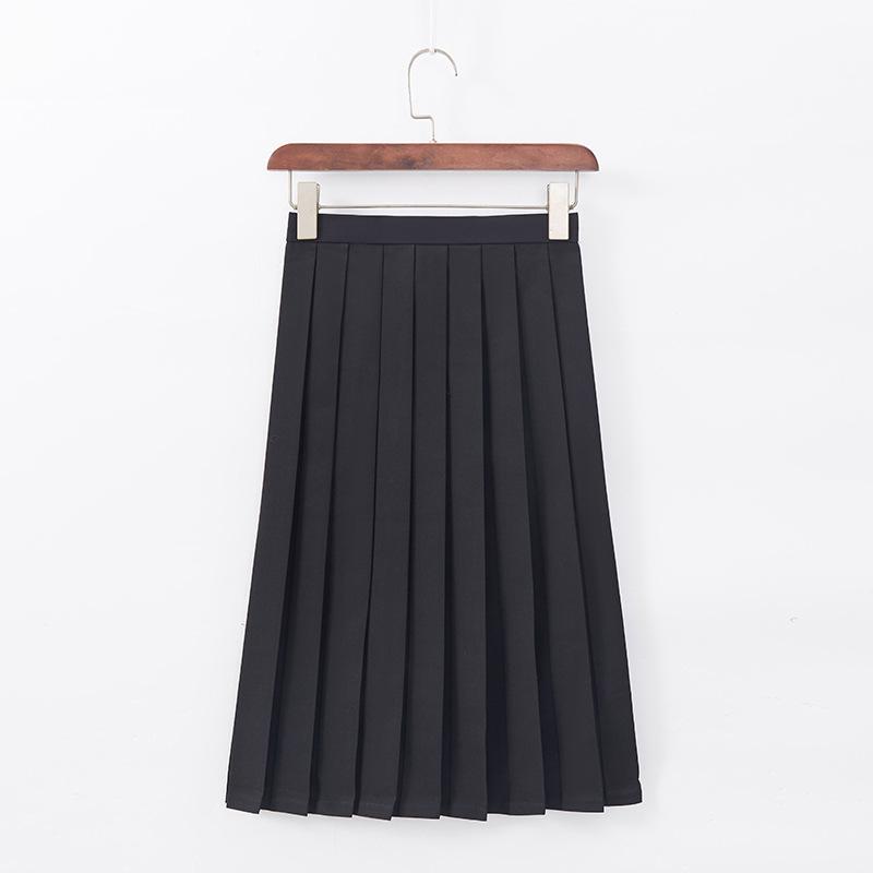 Rotes dreiteiliges japanisches JK-Uniform-Set - Langärmliger klassischer Akademie-Stil mit kurzem Rock