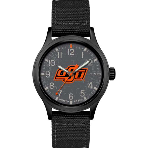 

Timex Tribute Men s College Scout 40mm Quartz Watch with Fabric Strap, Oklahoma State Cowboys