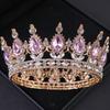 Crystal Rhinestone Round Crown Tiara Hair Jewelry Wedding Hair Accessories Bridal Hair Jewelry Queen Party Crown and Tiaras Gift