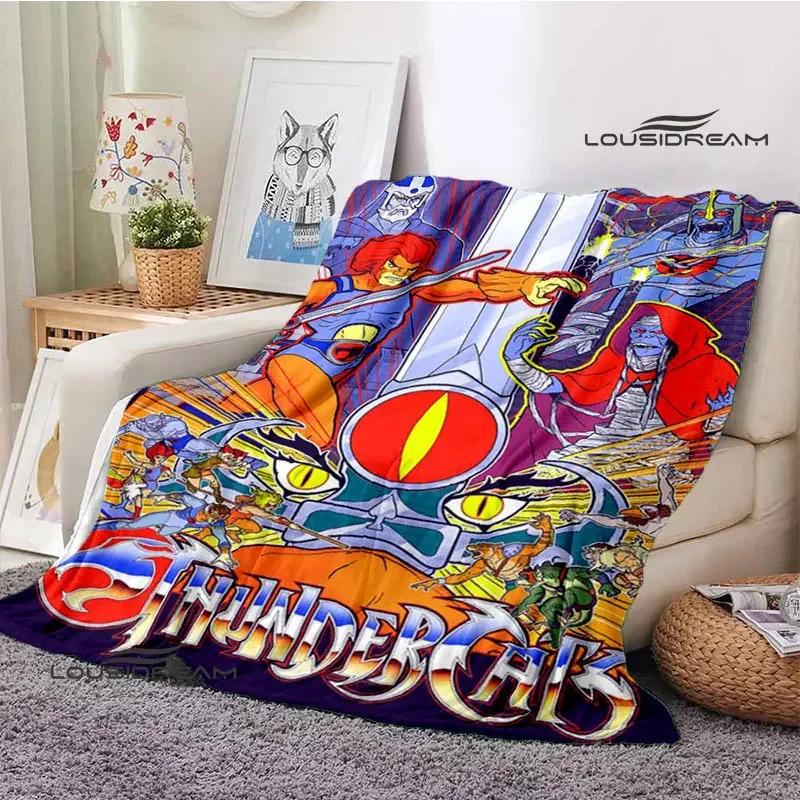 Thundercats Cartoon-Druckdecke, warme Decke für Kinder, T-Flansch-Decke, Heimreisedecke, Bettauskleidung, Geburtstagsgeschenk