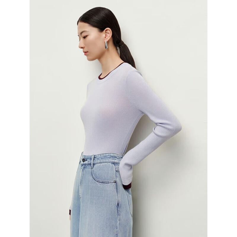 JUZUI·ANN & CO Women's Cloud Wool Blend Color-Block Sweater