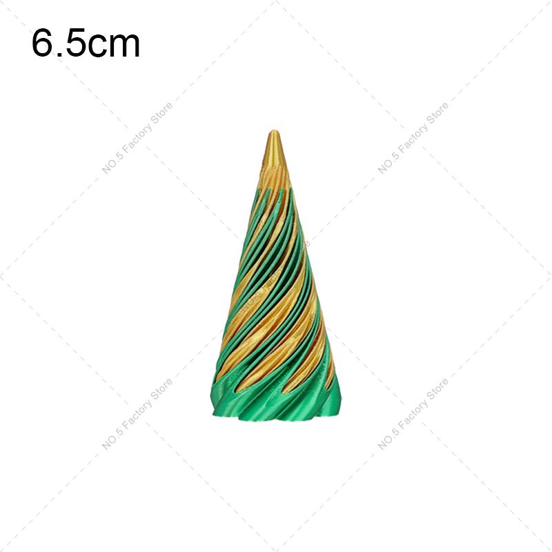 3D Printed Mini Spiral Cone Impossible Pyramid Passthrough Fidget Toy Stress Relief Screw Toys Christmas Tree Desktop Decoration
