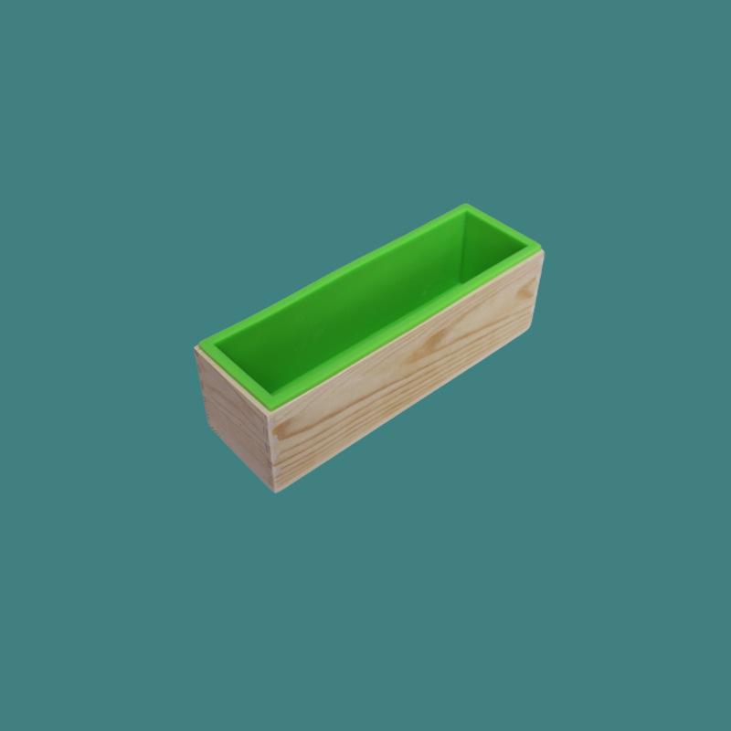 Rectangular Silicone Soap Mold & Wood Box for DIY Cold Process Soap Making (1200g Capacity)