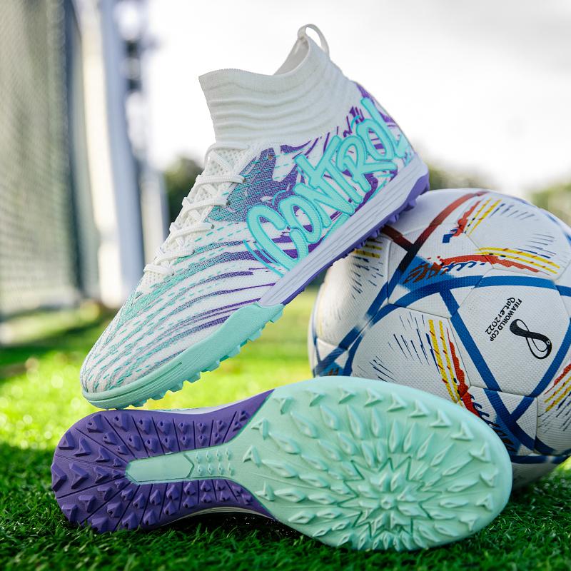 TF Men Soccer Shoes Unisex Society Cleats Football Boots Training Sneakers High Quality Professional Studded Football Shoes