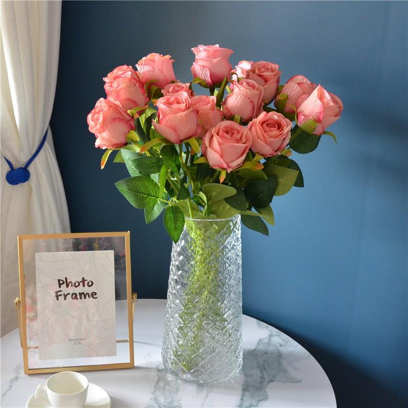 Silk Bulgarian Rose Artificial Flowers for Home and Wedding Decor