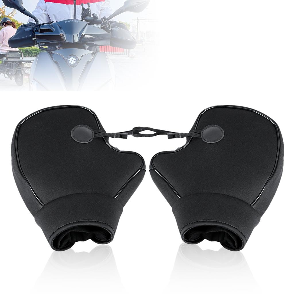 1Pair Motorcycle Warm Handlebar Cover Winter Electric Vehicles Windshield Gloves Windproof Motorbike Scooter Handlebar Muffs