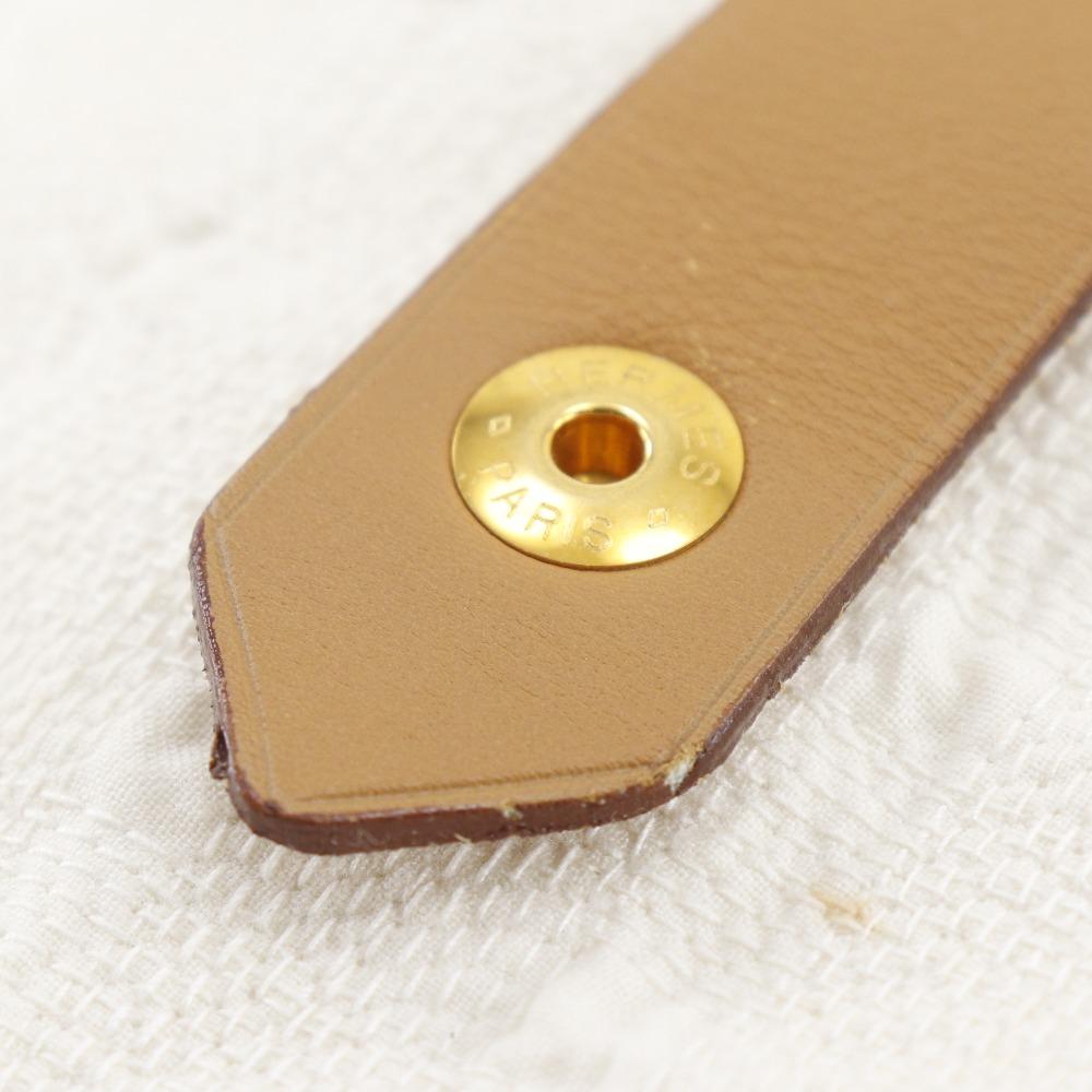 Hermes Amedaba Tote GM Handbag White Cotton Unisex Used