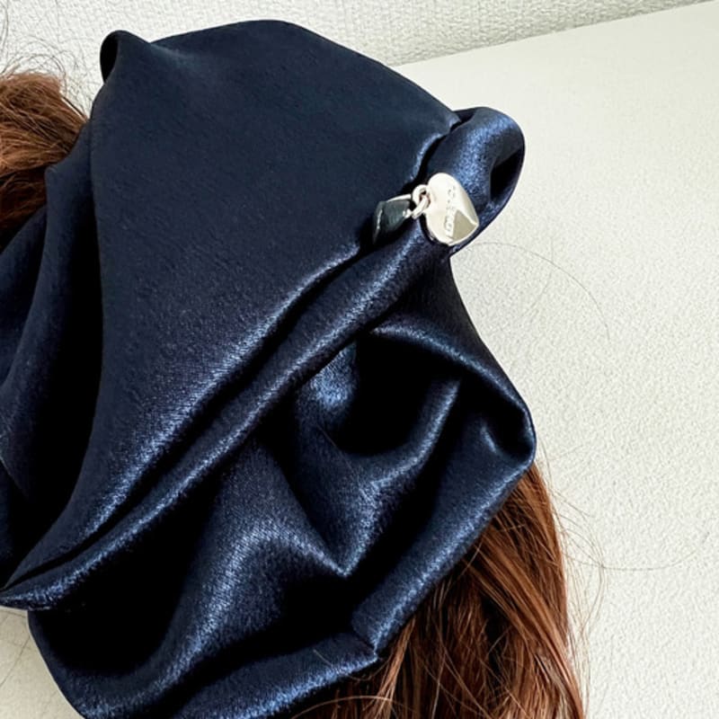 

amoamor Серебряное кольцо-сердце резинка для волос)_2размера Navy