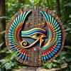 Metal Horus Eye Wall Art Set Weatherproof Foil Engraving with Hanger Holes