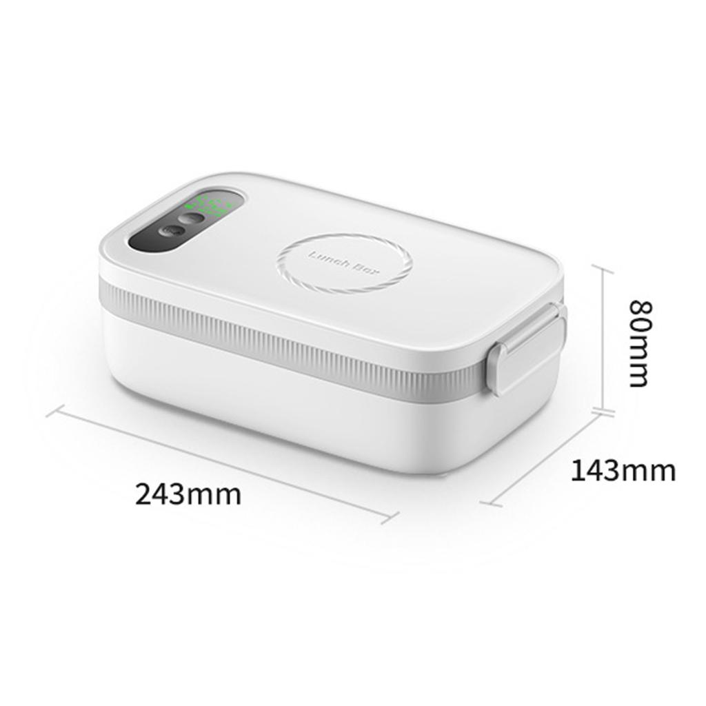 Rechargeable Lunch Box With 14000mAh Battery 7 Stage Heating Control 304 Detachable Inner Container Wireless Food Heating System