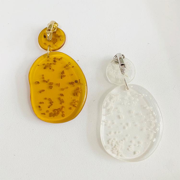 Snowflake Resin Dangle Earrings