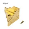 20 Pcs Cabinet Box Corner Protector Safety Corner Bumpers Wooden for Case Edge Cover Vintage Furniture Decor Home Hardwa