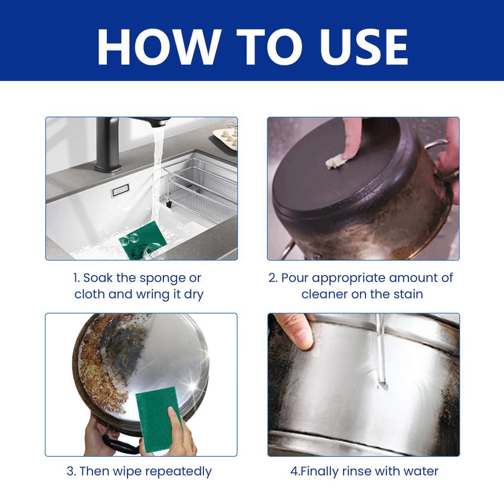 Pasta do czyszczenia piekarnika i naczyń ze stali nierdzewnej Usuwa plamy z garnków patelni Uniwersalny środek czyszczący do usuwania rdzy