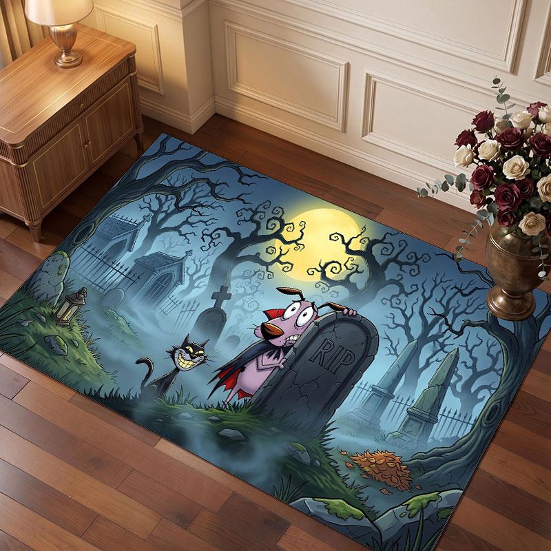 Courage the Cowardly Dog Rug Soft Thick Non Slip Floor Carpet for Bedroom Living Room Home Decor