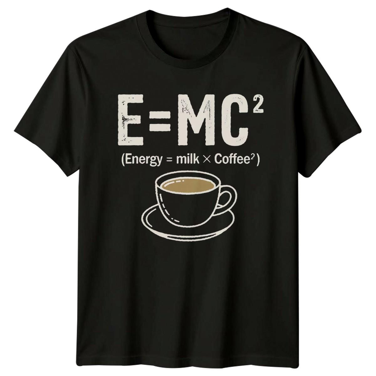 E Mc2 Energy Milk X T-Shirt Science Humor Coffee Birthday Gift For Him And Her S