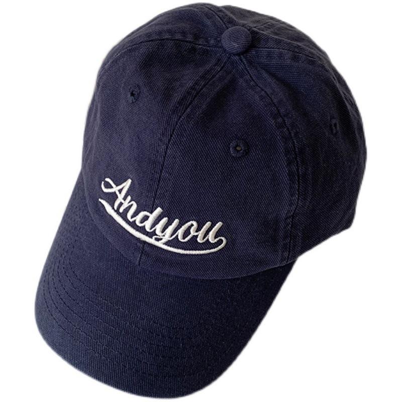 Baseball cap female versatile niche retro blue cap ins popular hat