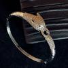 Neuer Palast Luxus Mode Zirkon Leopardenkopf Premium Armband Offenes Armband