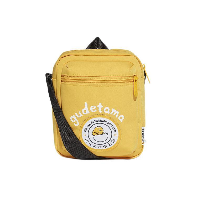 Adidas Neo Gudetama Collaboration Zipper Closure Polyester Crossbody Bag Small Unisex bags Yellow GM0136 Small