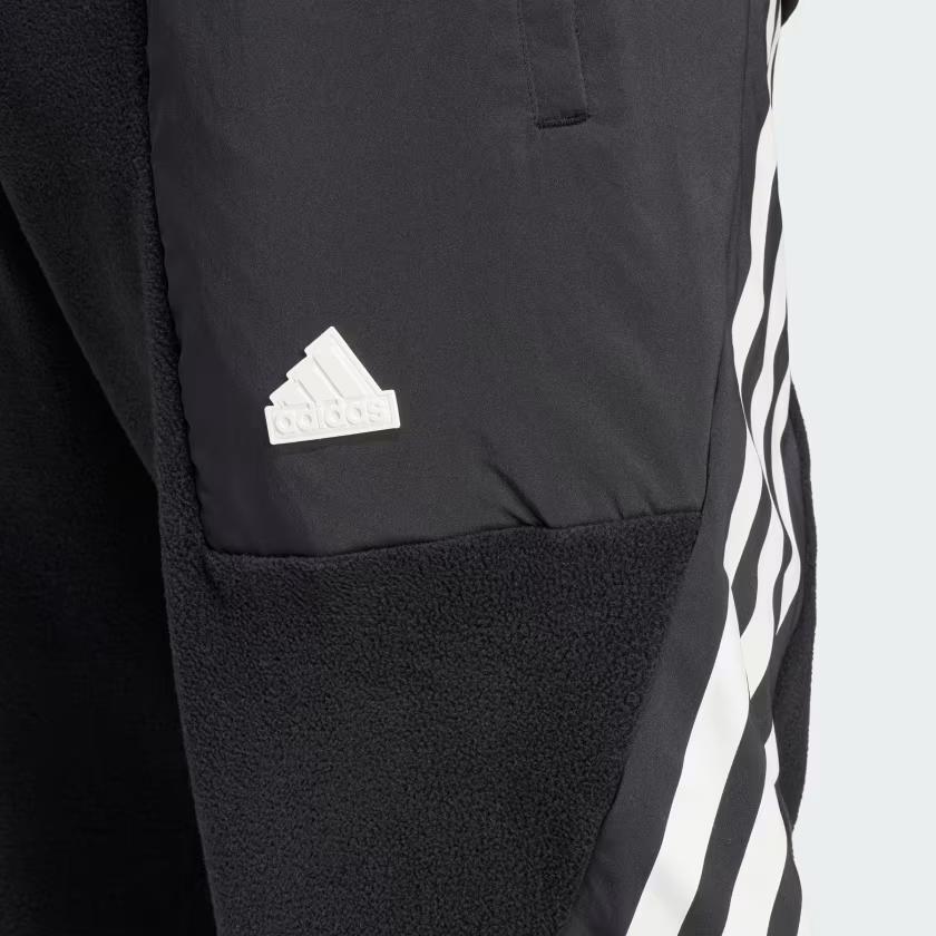 Adidas Future Icons 3-Stripes Colorblock Joggers With Drawcord Waist Men Bottoms Black IB6129