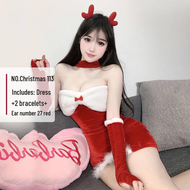 2024 Women's Sexy Christmas & New Year Costume - Little Devil Performance Outfit for Social Media Influencers