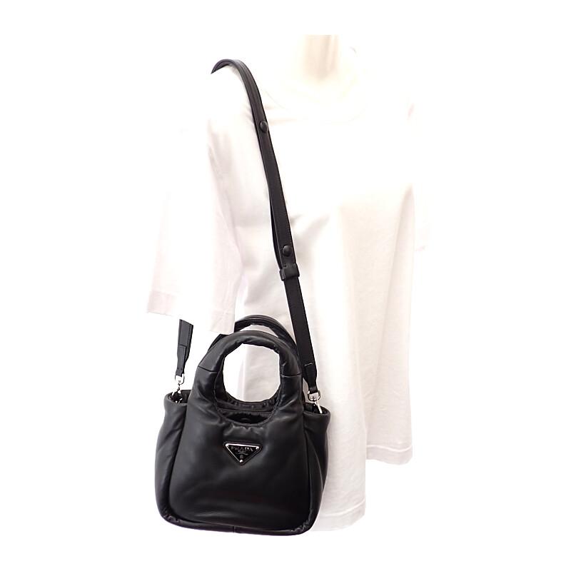PRADA  1BA359 Handbag black leather Women