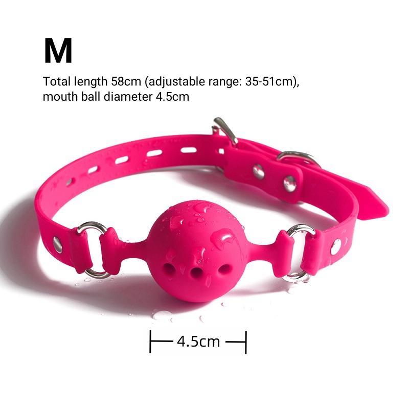 3 Sizes Soft Safety Silicone Open Mouth Gag Ball Bdsm Bondage Slave Ball Gag Erotic Sex Toys For Woman Couples Adult Sex Games