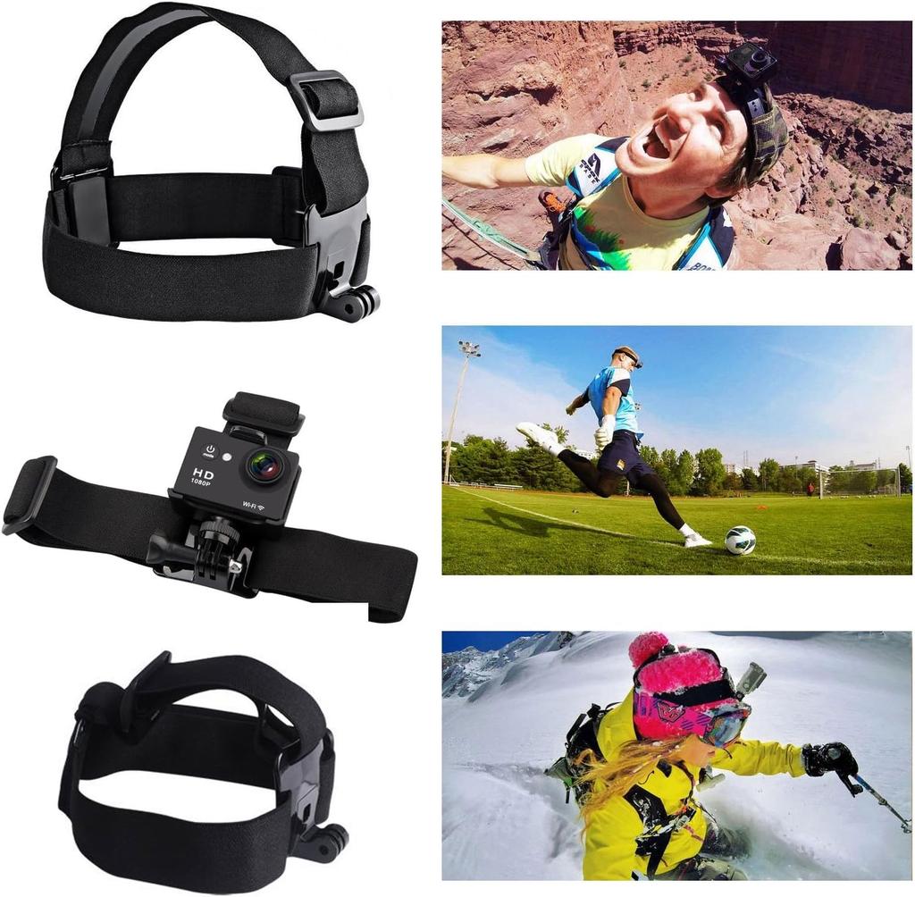 AKASO Action Camera Accessories Sports Camera Mount Bundle Compatible with 7 Black Session DJI Osmo and More 7-in-1 EK7000/EK7000 PRO/V50
