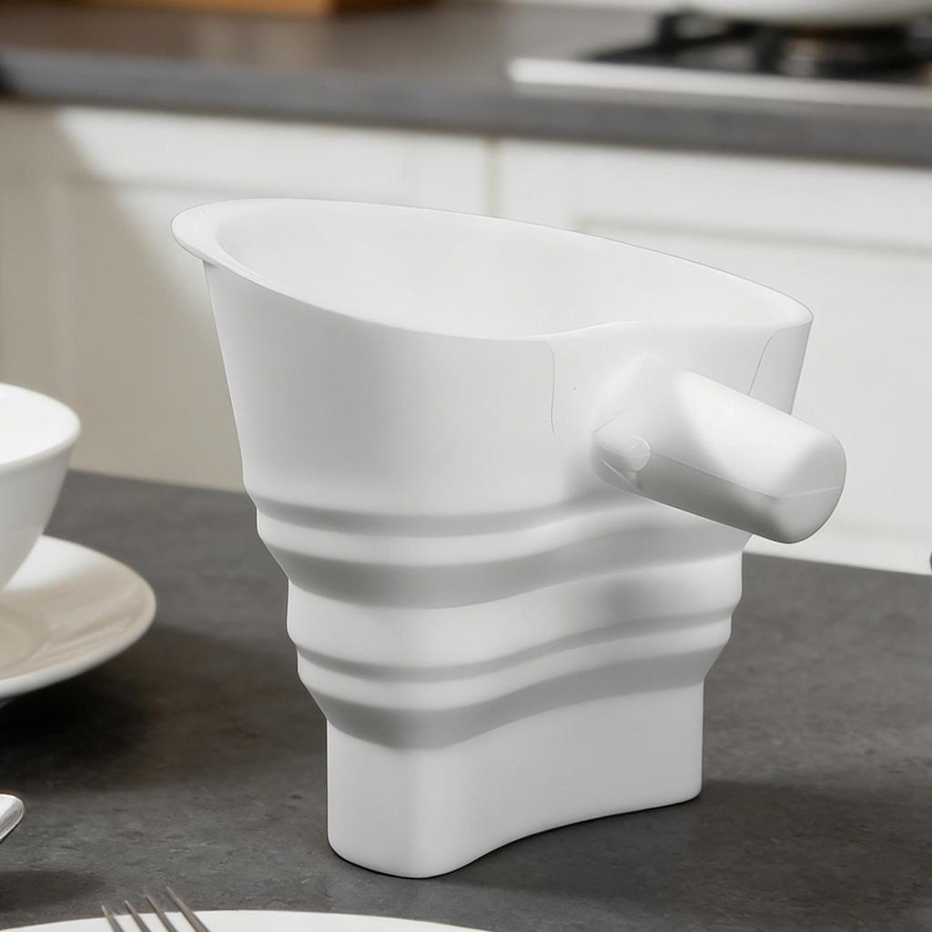 Flour Funnel for Stand Mixer food-grade silicone Foldable Baking funnel 30 Degree Angled Dry Ingredient Transfer Funnels