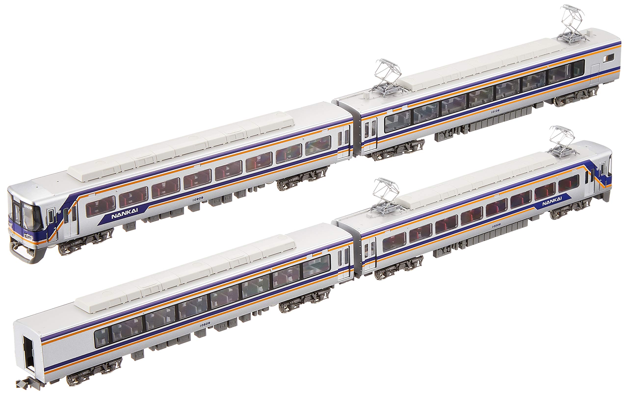 

Greenmax N gauge Nankai 10000 series current transitional new intermediate car formation model electric train paint, logo, formation, 4-car set,