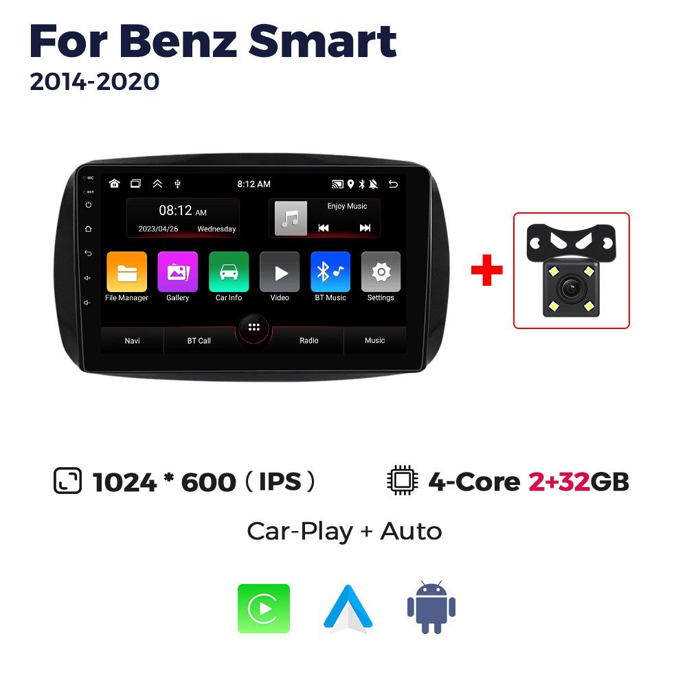 NEW Android For Mercedes Benz Smart 453 Fortwo 2014 2015 2016-2020 Car Radio Multimedia Player Navigation GPS RDS Stereo Carplay
