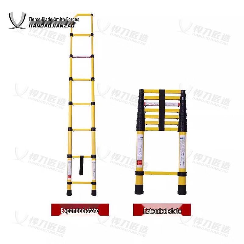 2m Fiberglass Insulated Telescopic Ladder