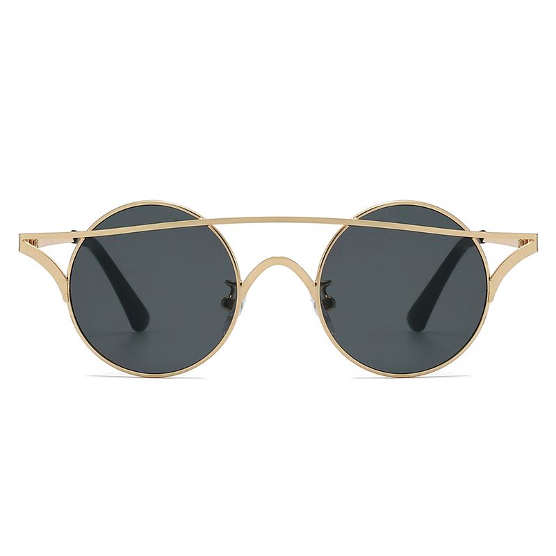 Fashion Sunglasses Retro Women's Glasses Metal Cat Eye Sunglasses Polygonal Personality Trendy Sunglasses 12