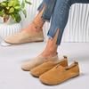 Big Size Woman Flats Shallow Mouth Slip-on Shoes Woman Round Toe Loafers Shoes Female Casual Soft All-Match Large Size Sneakers