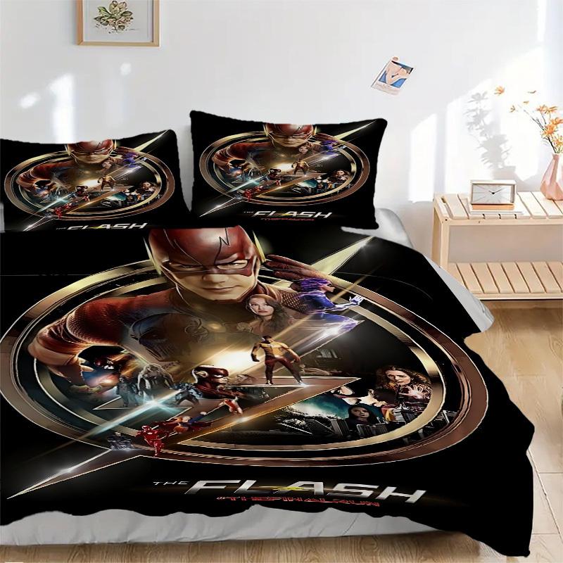 

3pcs The Flash Duvet Cover Set, 1 Duvet Cover + 2 Pillowcases (No Insert), High-Definition Print for All Seasons,Durable yy251103061 135x200cm