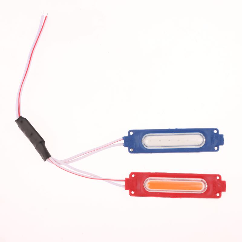 1 Piece 1 To 2 Vehicle Warning Flash Lamp 12V Cob Red Blue Strobe Lights For Car Moto Bike Grille Decor Atmosphere Lighting