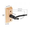 Suporte de violino com base de madeira para montagem na parede para casa/estúdio, sala de música, instrumento de exibição, armazenamento com suporte de arco