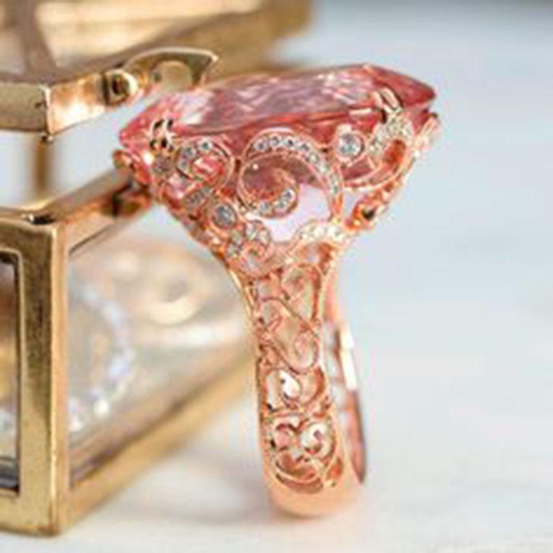 Horse Eye Amazing Shiny Rose Gold Plated Austrian White Crystal Ring Sz 6-10 Horse Eye Amazing Shiny Rose Gold Plated Austrian White Crystal Ring Sz 6-10