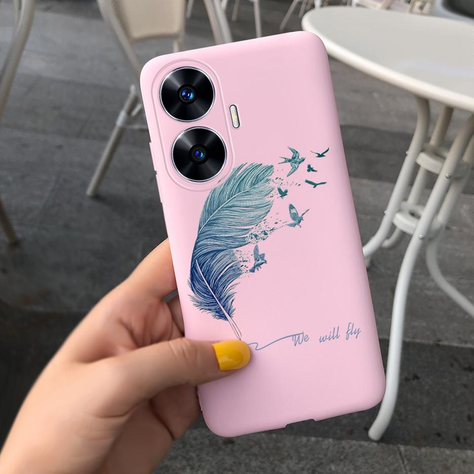 For Realme C55 Case 2023 New Fashion Cartoon Cover Soft Silicone Shockproof Phone Case For Realme C55 C 55 RealmeC55 Bags Bumper